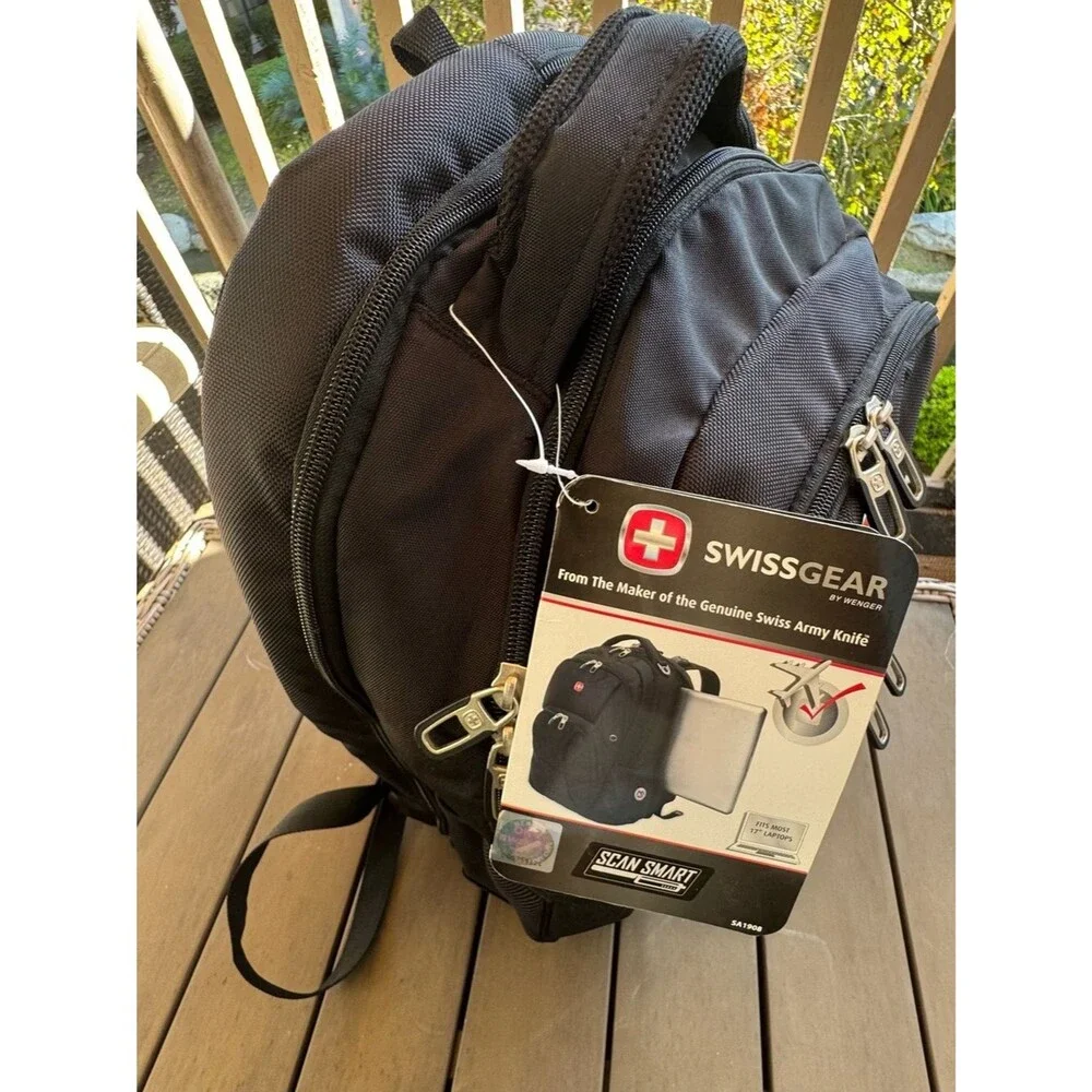 NWT Wenger SwissGear Black Laptop Backpack